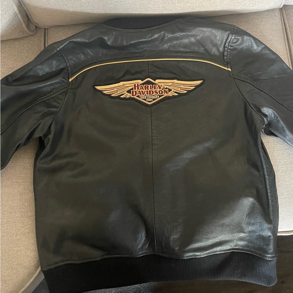 Harley-Davidson Women's 120th Anniversary Bomber Leather Jacket - LARGE - NWT